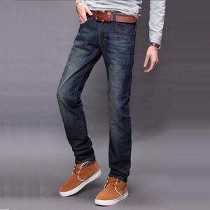 Men's Casual Jeans Skinny Denim Straight Slim Fit Combat Cargo Pant
